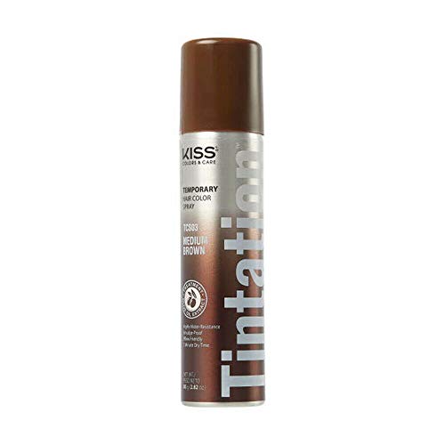 Kiss Tintation Temporary Hair Color Spray, 2.82 Ounce (Medium Brown)