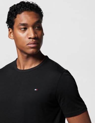 Tommy Hilfiger T-Shirt 3P SS Tee UM0UM03870 S/S pour Homme, Noir (Noir/Noir), S