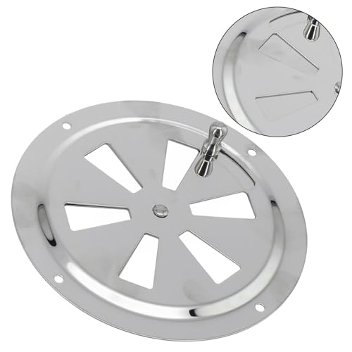 Opatiny Verstellbares Lüftungsgitter für Marine, rund, Edelstahl, 125 mm, Auspuff-Zubehör