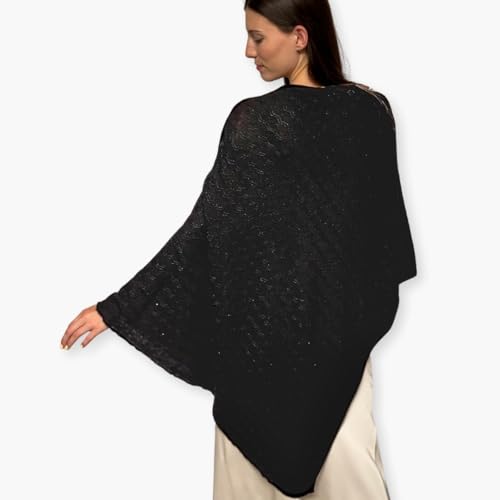 Humble Hilo Cashmere Poncho - Soft, Lightweight Fashion Poncho, Cashmere Wraps for Men & Women2
