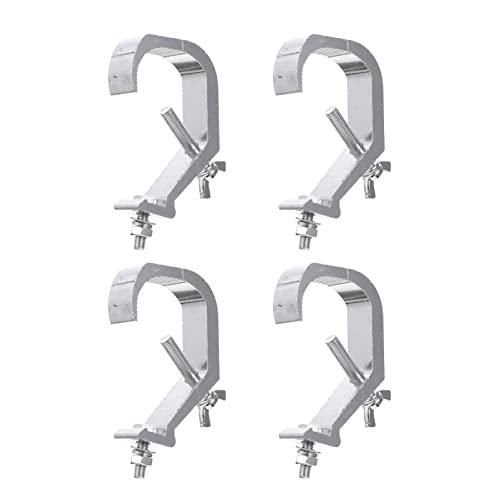 Crochets pour éclairage DJ en aluminium argenté pince en C de 60kg pack de 4