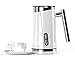 Espumador de Leche Eléctrico 500W | 130 ml/300ml Espumador Batidor de Leche Automático Espuma Leche Caliente/Frío | para Café, Leche, Café Con Leche, Capuchino, Chocolate Caliente - Blanco