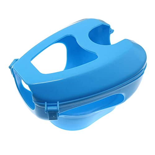 Maxmoral Pigeon Holder Bird Fixed Frame Rack - Plastic Feeding Syringe for Young Birds, Parrot Chick - Injection Feeding Fixed Mount Bird Supplies, Blue