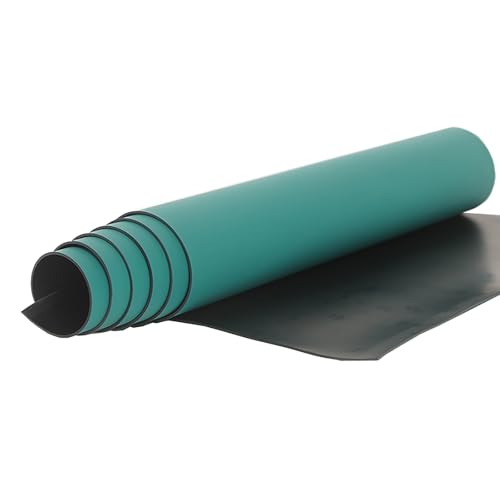 Desktop Anti Static Mat Roll, 1.6/ 2/ 2.6/ 3/ 4/ 5 Ft Wide Small Large ESD-Dissipative Mats Soldering Rubber Soft Board for Computer Repair/ Phone/ Pc, Heat Resistant Workbench Cover(2mm,0.6x1.2m/2x4f