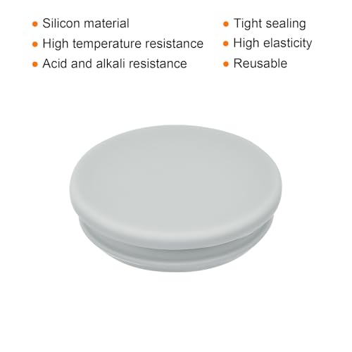 Image of MECCANIXITY 1pcs Silicone Snap in Locking Hole Plugs,42.6mm /1.7 Inch Mounting Diameter Narrow Groove Width 5mm Panel Seal Cover Round for Kitchen Bulkheads Waterproof Sealing Plugs Grey