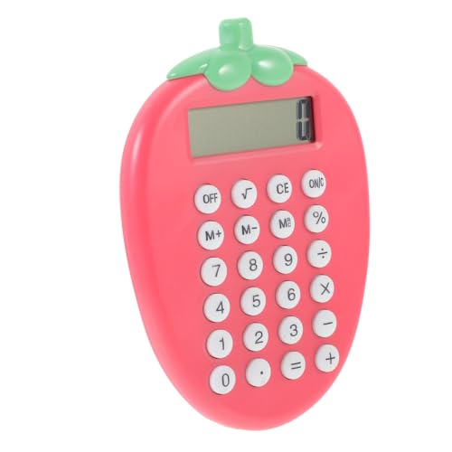 Calcolatrice Solare Portatile Piccola con Design Adatta per Studenti e Ufficio Strumento Contabile Compatto e Durevole per fragola