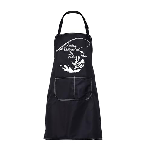 BNQL Tablier de pêche, cadeau de pêche, tablier facile à distraire par les poissons, tablier de cuisine, tablier de pêche amusant avec poches, Tablier à bière écrevisse-b, L