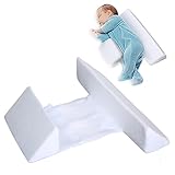 2025 Neu Keilkissen Verstellbares,42x22x10cm Lagerungskissen,Side Support Pillow,Removable Positioning Pillow,Wattepad mit Rückenlehne, Anti-Roll Seitenschläferkissen Geschenk (Weiß)