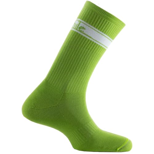 ACHILE - Mi-chaussettes de sport colorées Made in France - couleur - Vert - Pointure - 39-46