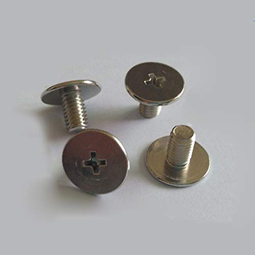 M 4 Phillips Screw Big Flat Head Screws Countersunk Thin Head C Head Bolts Stainless Steel 20Pcs - (Dimensions: M 4x8x8x0.9mm)