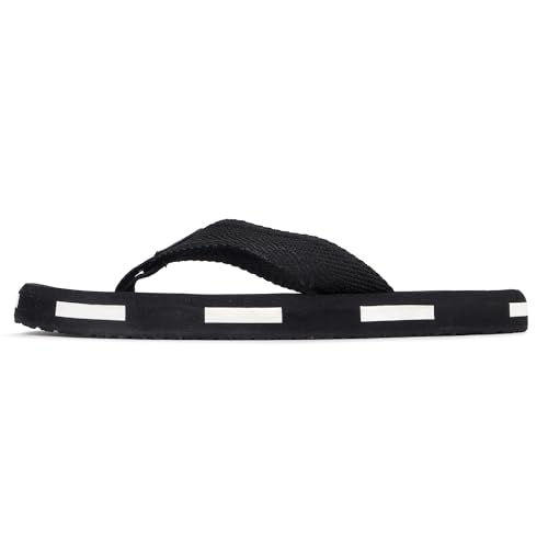 Image of SPARX Men SFG-2115 Black White Flip Flops (SF2115G BKWH 0009)
