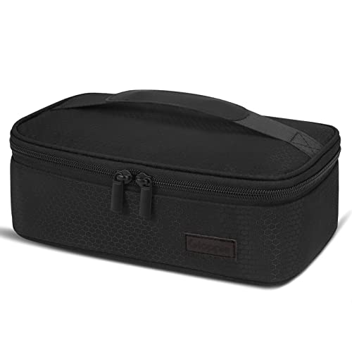 Gloppie Bolsa Termica Mini Nevera para Playa Botella Termica Neceser Hombre Organizador Bolsas Vacio Alimentos Fiambrera Mochila Isotermica Lunch Bag de Refrigeración, Panal Negro