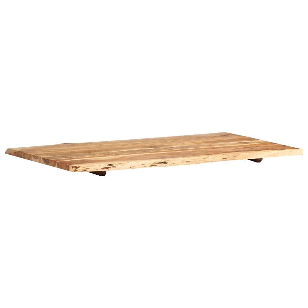 vidaXL Massivholz Tischplatte Baumkante Massivholzplatte Akazie 100x(50-60) x2,5cm
