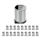 JCCON 20-Pack 10V 1000uF Premium Quality Low Impedance Chip Electrolytic Capacitors 8x10.5mm (0.31x0.41in), 10Volt 1000MFD High-Frequency SMD Caps with Superior Performance