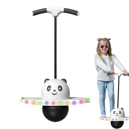 Bola para Adultos, Stick para | Lindo Panda Jumper con luz colorida - Tablero, Ejercicio Diversión, Entrenador de Pelota de Equilibrio, Juguetes de salto para niños, niñas, adultos