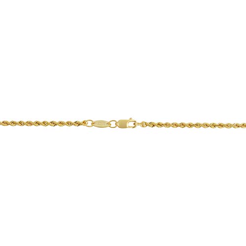 Image of Kooljewelry 14k Yellow Gold Filled 2.1mm Rope Chain Necklace (16, 18, 20, 22, 24, 26, 30 or 36 inch)