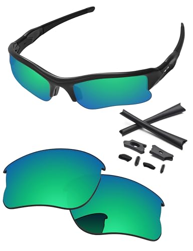 Image of Replacement Lenses & Rubber Kits for Oakley Flak Jacket XLJ OO9009 63mm - Precision Fit, UV Block, Impact Resistant