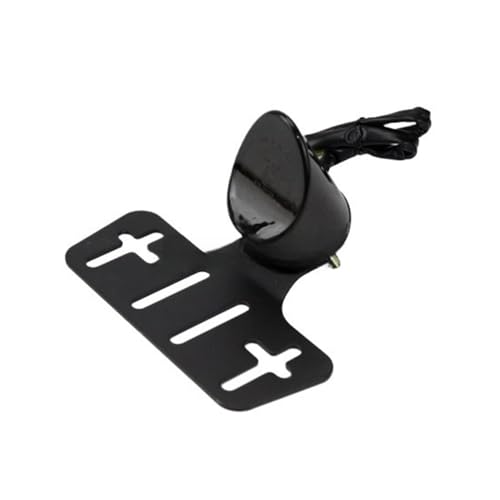 Feu arrière frein moto universel à haute visibilité et support de plaque en acier pour Bobber