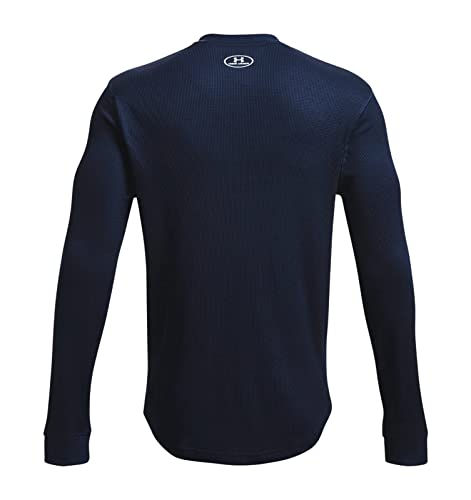 Under Armour Men's Ua Waffle Henley Shirt Long Sleeve (Academy/White - 408, Large) #TOP1