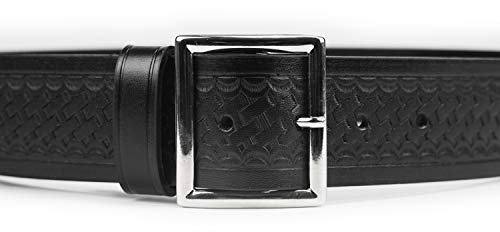 First Class Police, Sheriff, and Security 1.5" & 1.75" Plain and Basketweave Uniform Work Duty Genuine Leather Belt4