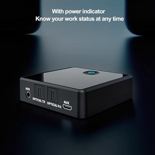 LVIFLOAE Bluetooth 5.0 Transmisor receptor inalámbrico adaptador de audio con 3,5 mm Aux para PC TV – Altavoz de coche Bluetooth -Sender Wireless Audio Adapter - imagen 6