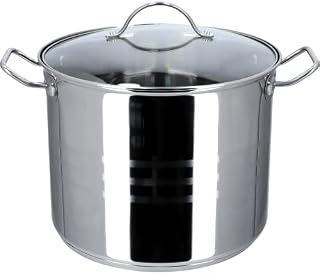 KADAX Garnek do gotowania, wysoki garnek z pokrywką, garnek do zupy ze stali nierdzewnej, uniwersalny garnek do gotowania makaronu, naczynia kuchenne do wszystkich rodzajów kuchenek, garnek do mięsa, warzyw (9 l)