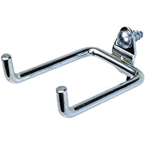 Triton Products 72318 DuraHook 2-3/4-Inch Double Rod 80-Degree Bend 1/4-Inch Diameter Zinc Plated Steel Pegboard Hook for