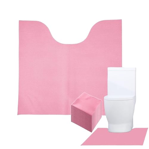 Image of Upgraded 20 Pack Disposable Toilet Mats for Clean&Hygienic Bathroom,Super Absorbent Toilet Floor Protector,U-Shaped Commodes,Potty Training for Children,Adults,Alzheimer's Patients