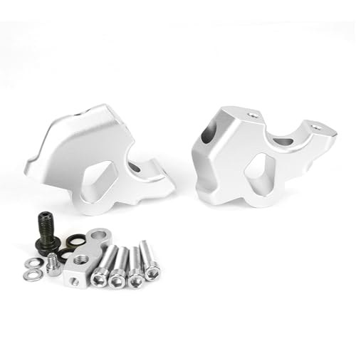 Riser de guidon pour BMW R1300GS 2024 argenté en alu CNC