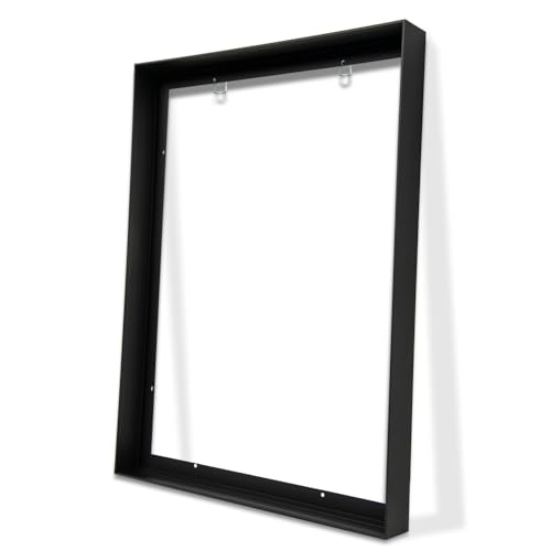 ARTGOW Metal Floating Frame for 40x60 Canvas Oil Paintings DIY Canvas Frame with 1.5 Deep Floater Frames for Prints Wall Art/Portrait/Landscape Living Room Bedroom Kitchen Decor (Black)