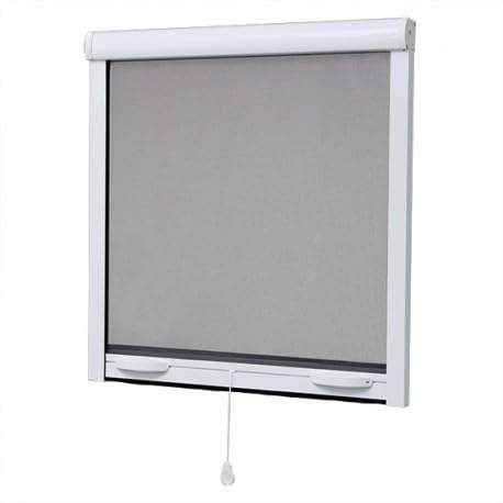 MOUSTIQUAIRE en ALU Enroulable H.145 X L.130 cm pour FENETRE, Coloris Blanc