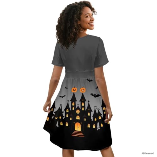 Image of Women's Summer Dresses Short Sleeve Formal Dresses with Pockets | Lightweight Quick‑Dry Soft Comfortable 2026 Fashion Dresses Loose Plus‑Size High‑Waisted