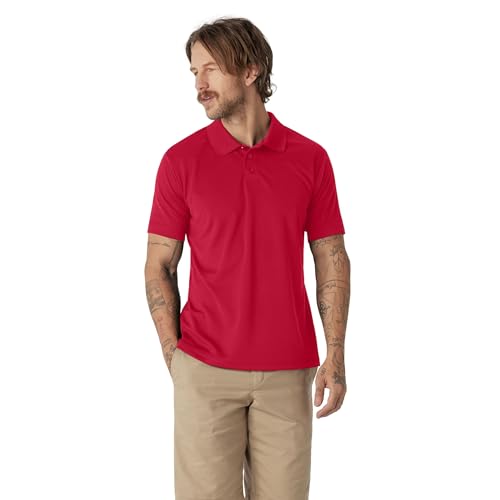 Dickies Short Sleeve Performance Polo Shirt, Apple RED, M at