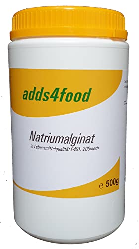 500g Natriumalginat 200 mesh in Lebensmittelqualität E401, z.B. als Abformmasse geeignet, in einer stabilen luftdicht wiederverschließbaren Dose Cover