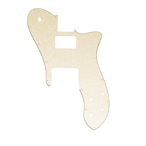 Musiclily Pro 16 Trous Single H Pickguard pour guitare électrique USA/Mexique Fender 72 Tele Custom Style, 4 plis Aged… - Les Beatles, Paul McCartney, John Lennon, RIngo Starr, George Harrison Musiclily Pro 16 Trous Single H Pickguard pour guitare électrique USA/Mexique Fender 72 Tele Custom Style, 4 plis Aged…