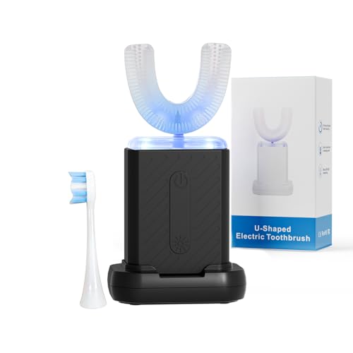 Image of U-Shaped Electric Toothbrush for Adults, U-Shaped Electric Toothbrush with 3 LED Lights & 4 Cleaning Modes, ultrasonic Toothbrush with 60-Second Vibration, IPX7 Waterproof