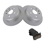 OKJHFD Brake Pads & Rotors Kit Disc and Set Rear Side Ceramic Coated for Lexus for IS250 2.5L 2006-2013