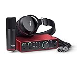 Focusrite Scarlett 2i2 Studio 4. Gen USB-Audio-Interface-Bundle für Songwriter – mit Kondensatormikrofon und Kopfhörer für Aufnahmen, Streaming und Podcasting
