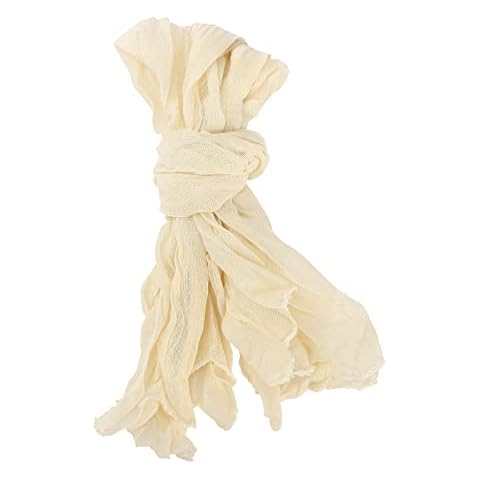 Xyfw Set of 20 Gauze Cheesecloth Napkins, 21x14Inch Wrinkled Dinner Beige Napkins Cloth Decorative for Weddings Parties Family Everyday Use Cover