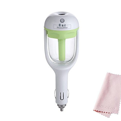 Doopro (TM) Car Air Purifier Portable Essential Oil Diffuser Aromatherapy Humidifier with Ultrasonic Cool Mist Aroma Humidifier Diffusers and Waterless Auto Shut-off with Car Charger (Green)