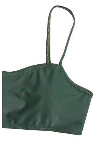 Milumia Girl's 3 Set Bikini Set Swimsuit with Drawstring Beach Swim Skirt Swimwear3