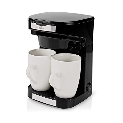 NEDIS Kaffeemaschine | max. Kapazität: 0.25 l | Anzahl Tassen auf einmal: 2 | Warmhalten | Schwarz