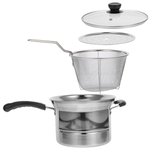 OFFSCH Multifunctional Soup Pot Deep Fryer Pot with Basket Stainless Steel Safe Practical