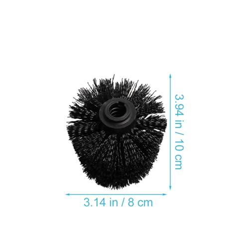 Image of 5-Pack Bathroom Brush Replacement Heads Universal Round Ball Design Plastic Toilet Scrubber for Home and Office Cleaning