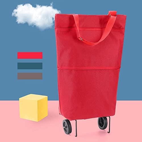 CHRISJ Einkaufstrolley 2 Räder Shopper Faltbarer Trolley Gepäckträgertasche Koffer Trolley Abnehmbar – Bild 7