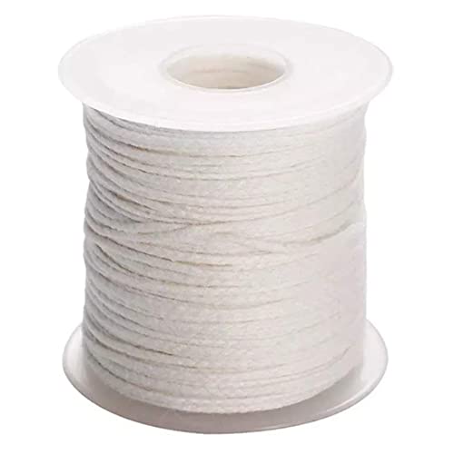 Rollo de Mecha de Algodón Blanca 61m para Velas DIY