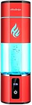 Alkadrops Hydrogen Rich Water Bottle Generator Max Concentration Molecular Up to 5000PPB Portable hydrogen water Maker Machine | PEM Membrane & SPE Technology Ionizer Type-C Recharge new (red)