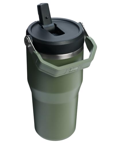 Image of STANLEY IceFlow 2.0 Flip Straw Tumbler with Handle 20 oz | Twist On Lid and Flip Up Straw | Leakproof Water Bottle | Insulated Stainless Steel | BPA-Free | Dried Pine