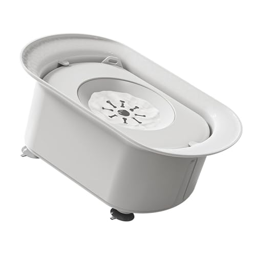 衛生的な流出耐性ペットドッグトリートフード料理スピルプルーフアンチスリップボトム大きな犬2200ml水ディスペンサースローフィーダードッグボウルとハンドル