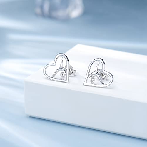 Image of Gymnastics Gifts for Women Gymnast Stud Earrings 925 Sterling Silver Team USA Gymnastics Fashion Jewelry Sport Birthday Christmas Gifts